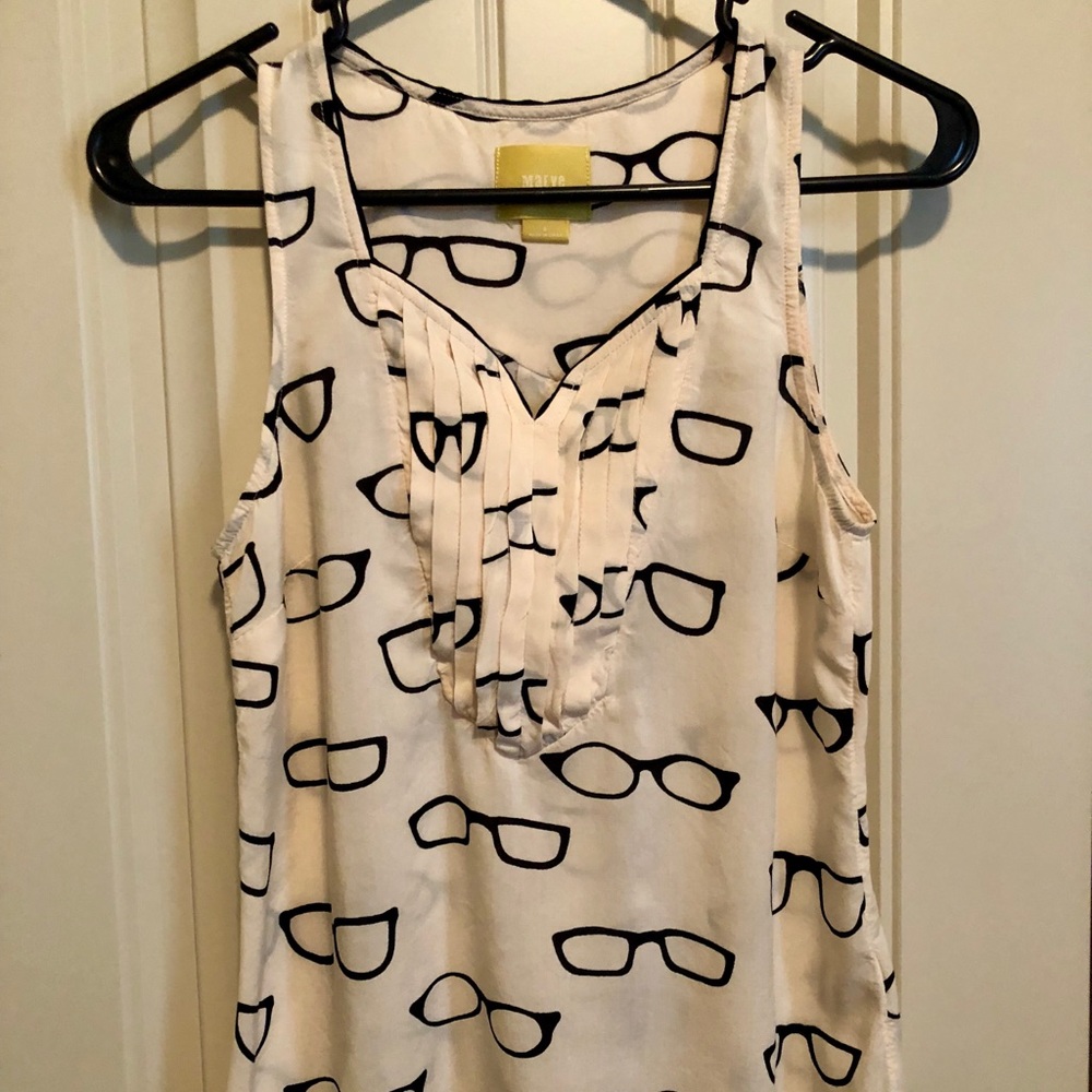 Anthropologie Maeve Glasses Top Sz 0